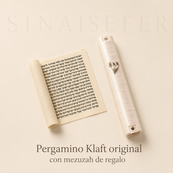 Pergamino Original con Mezuzah de Regalo